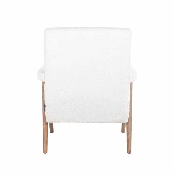 Fauteuil Bono blanc Richmond Interiors tissu bouclé – Image 4