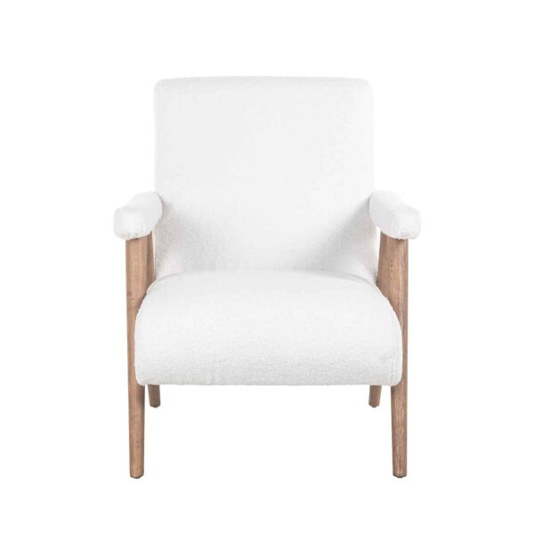 Fauteuil Bono blanc Richmond Interiors tissu bouclé – Image 5