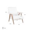 Fauteuil Bono blanc Richmond Interiors tissu bouclé – Image 6