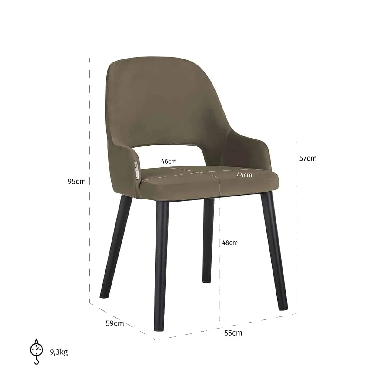 Chaise Antony kaki Richmond interiors Chaise Antony kaki Richmond interiors – Image 6