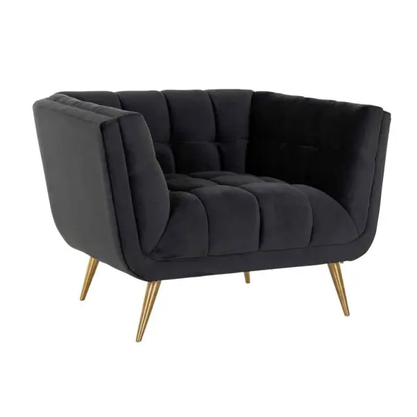 Fauteuil velours fauteuil Huxley Richmond anthracite velours