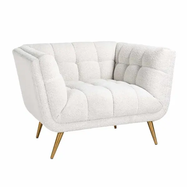 Fauteuil Huxley Richmond Interiors blanc bouclé