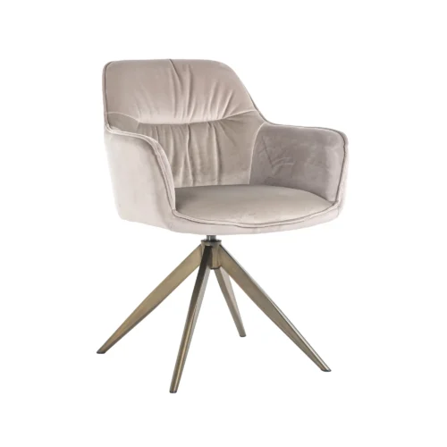 Chaise Aline kaki Richmond interiors velours - chaise pivotante - vue 2