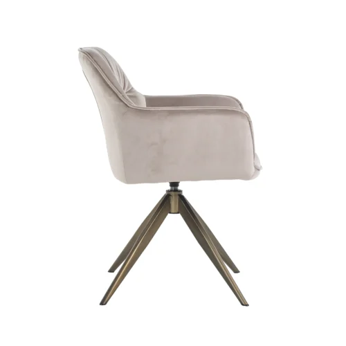 Chaise Aline kaki Richmond interiors velours - chaise pivotante - vue 3