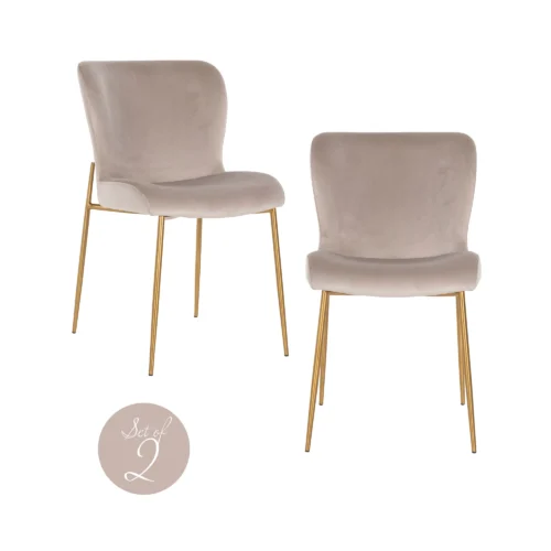Chaise Odessa kaki Richmond Interiors - pieds or brossé