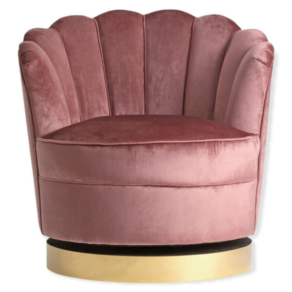 fauteuil Jussey Vical en velours rose. fauteuil Vical home