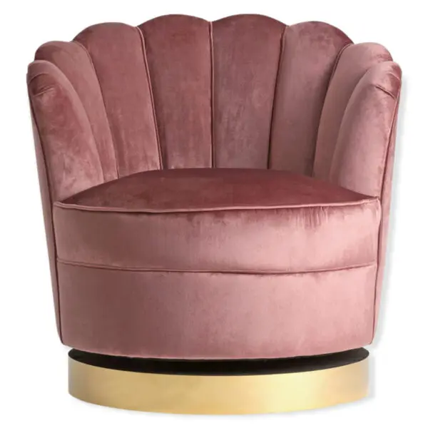 fauteuil Jussey Vical en velours rose. fauteuil Vical home