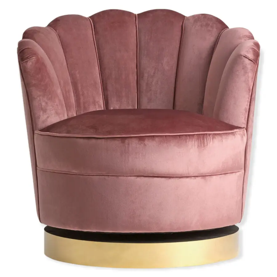 fauteuil Jussey Vical en velours rose. fauteuil Vical home