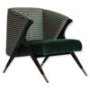 fauteuil Kelheim Vical en velours vert