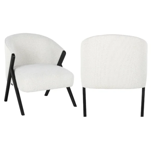 Fauteuil Mia Richmond interiors blanc bouclé