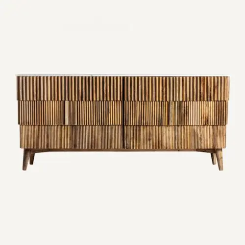 Buffet Plissé Wood Vical naturel L180