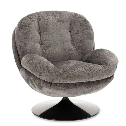 Fauteuil Memento gris Athezza pied noir
