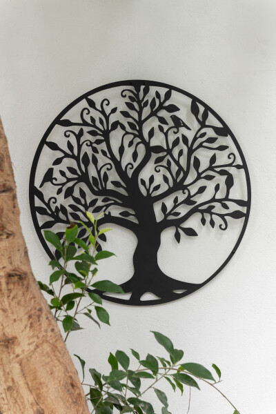 décoration murale arbre métal noir image ambiance j-line jolipa