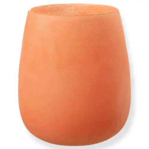 Vase et cache pot vase Frosted verre corail J-line Jolipa vase en verre corail vase corail