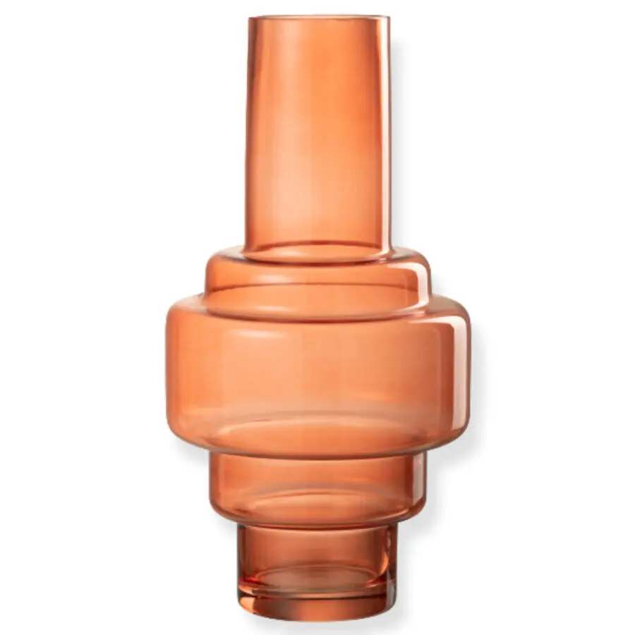 vase escalier en verre rouge large J-line Jolipa
