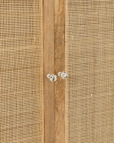 Armoire Weaving bois naturel J-line Jolipa armoire bois zoom détails