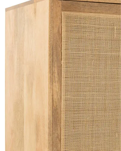 Armoire Weaving bois naturel J-line Jolipa armoire bois zoom détails
