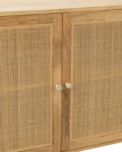 buffet Weaving bois naturel J-line Jolipa buffet bois zoom détails