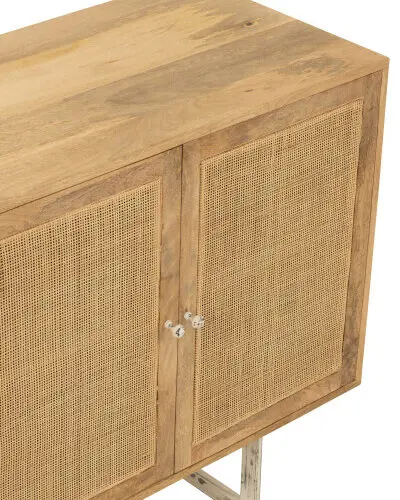 buffet Weaving bois naturel J-line Jolipa buffet bois zoom détails