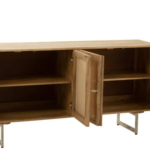 buffet Weaving bois naturel j-line Jolipa buffet bois vu intérieur meuble en bois