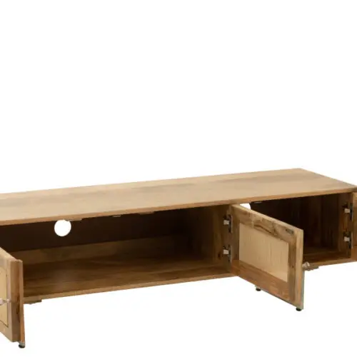 meuble Tv Weaving bois naturel J-line Jolipa meuble tv bois J-line meuble de salon bois vu intérieur