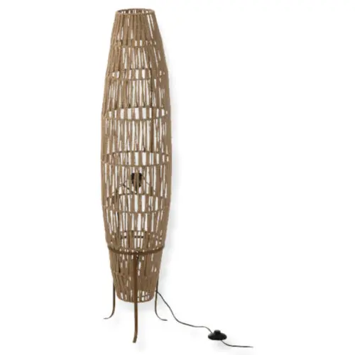 Lampadaire en jute large J-line Jolipa luminaire tissage en jute lampadaire ethnique