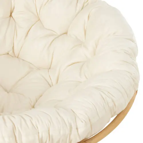 Sofa rond avec coussin en rotin naturel J-line Jolipa