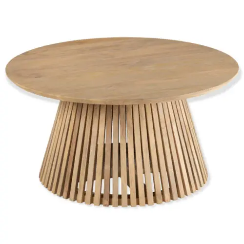 Table basse Vincent bois de manguier naturel médium Table basse ronde bois Table basse Vincent J-line Jolipa