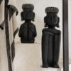 statue en résine noire statue ethnique noire statue assise ethnique pierre et résine noir J-line Jolipa statue noire