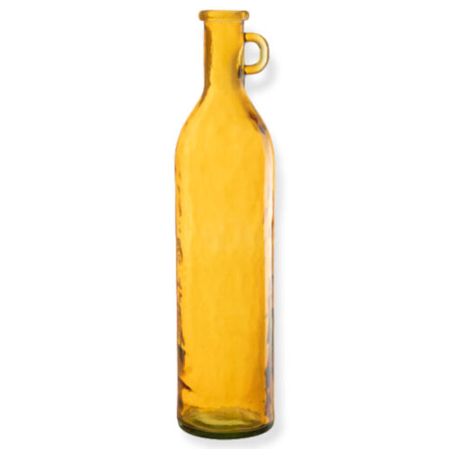 vase bouteille cylindrique ocre vase jaune vase ocre bouteille en verre ocre J-line Jolipa