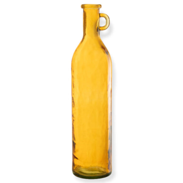 vase bouteille cylindrique ocre vase jaune vase ocre bouteille en verre ocre J-line Jolipa