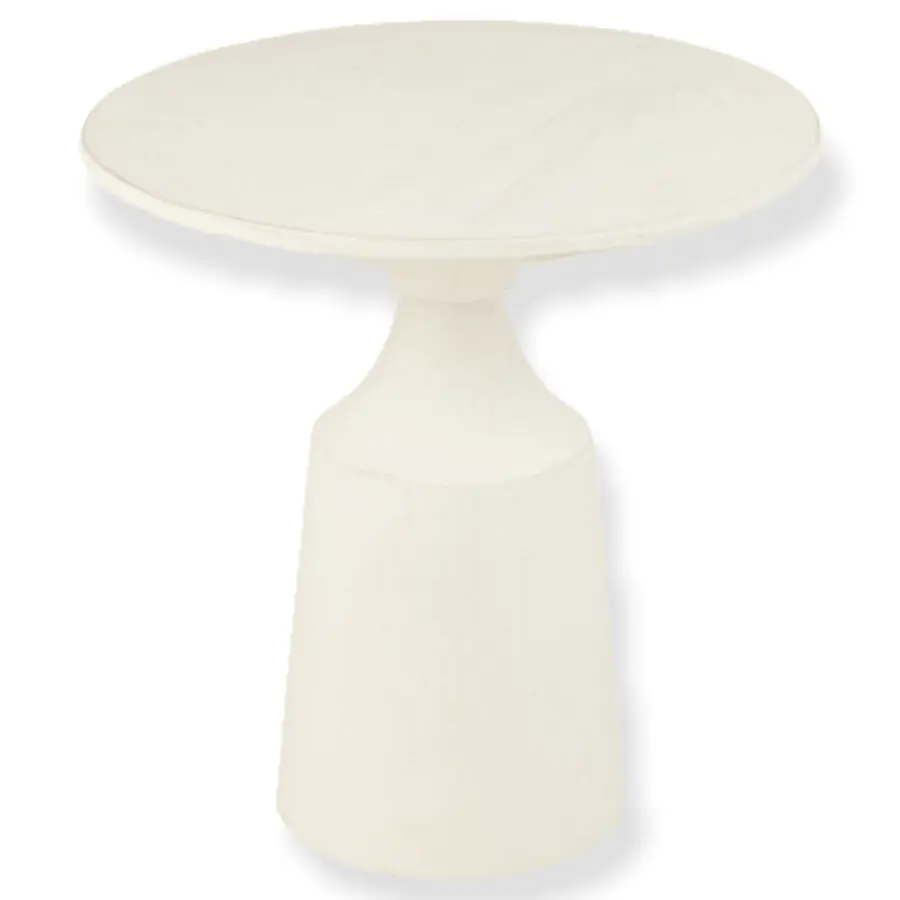 table gigogne rond aluminium blanc J-line Jolipa