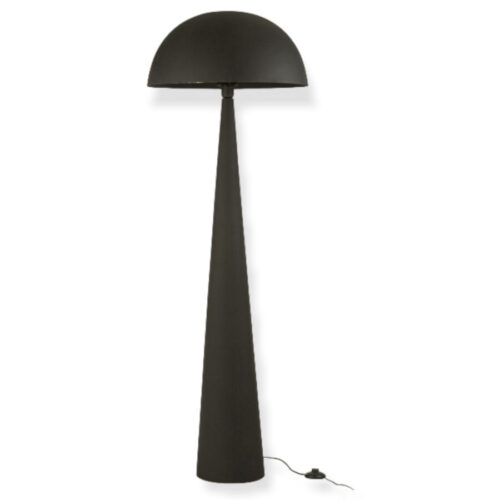 lampadaire champignon métal noir large J-line Jolipa lampadaire noire luminaire champignon lampadaire contemporain noir
