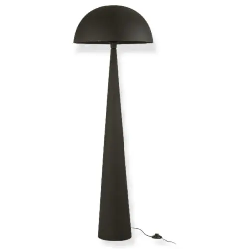 Lampadaire salon design lampadaire champignon métal noir large J-line Jolipa lampadaire noire luminaire champignon lampadaire contemporain noir