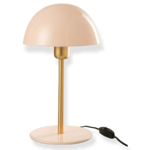 lampe métal rose et or lampe de table rose lampe or J-line Jolipa