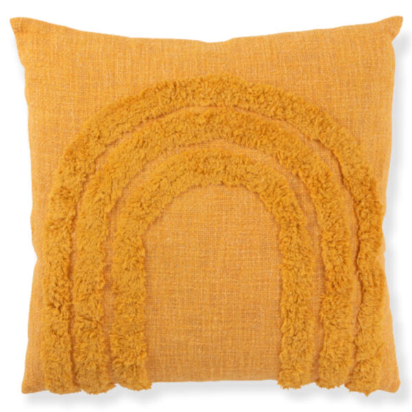 coussin arc en ciel ocre 100% coton J-line Jolipa