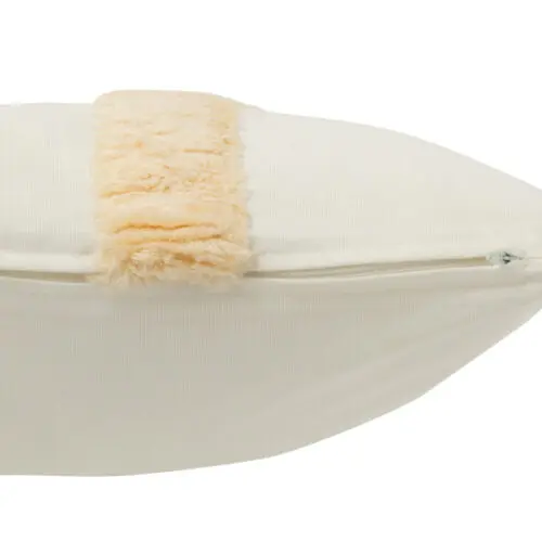 coussin cercle textile blanc et beige coussin carré en tissu coussin beige