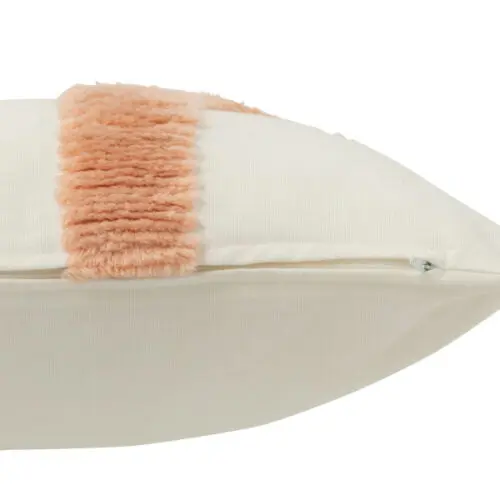 coussin textile cercle blanc/rose clair J-line Jolipa