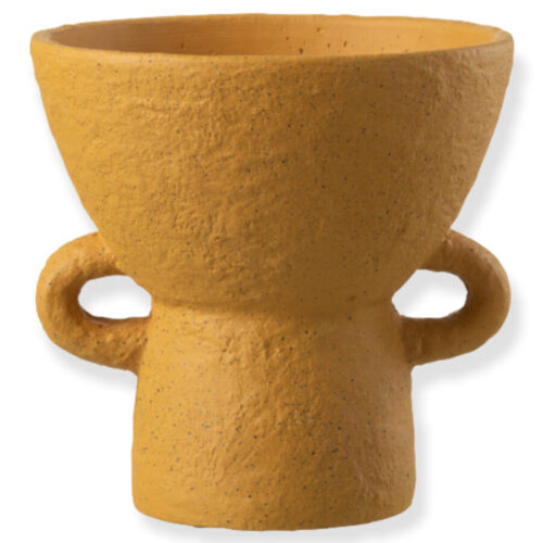 Vase Zenia en céramique ocre grand vase J-line Jolipa vase céramique jaune ocre