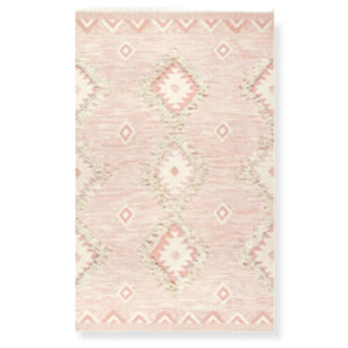 tapis Bali 100% coton rose J-line Jolipa tapis salon tapis salle à manger rose