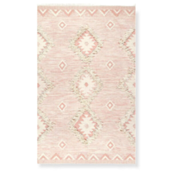 tapis Bali 100% coton rose J-line Jolipa tapis salon tapis salle à manger rose