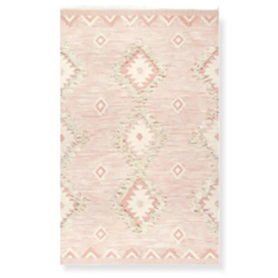 tapis Bali 100% coton rose J-line Jolipa tapis salon tapis salle à manger rose