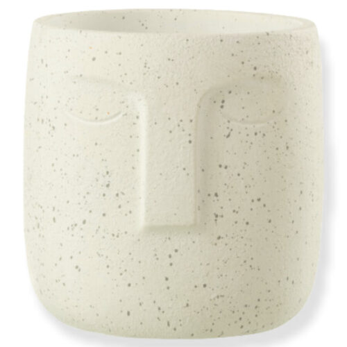 vase visage ciment blanc large J-line Jolipa