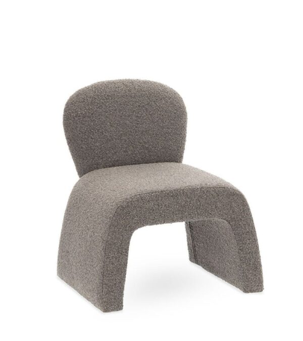 fauteuil Bert gris Athezza tissu bouclé. fauteuil tissu bouclé gris
