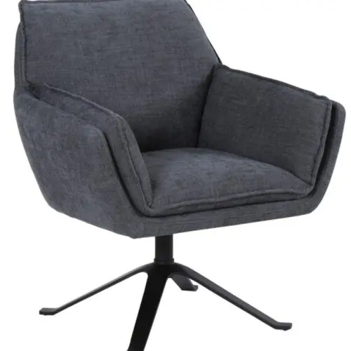 Fauteuil Coventry chiné pétrole Athezza - fauteuil pivotant