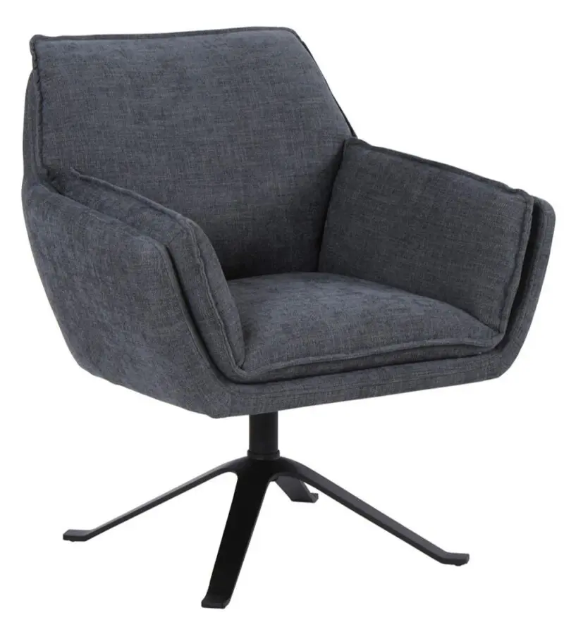 fauteuil Coventry chiné pétrole Athezza. fauteuil pivotant