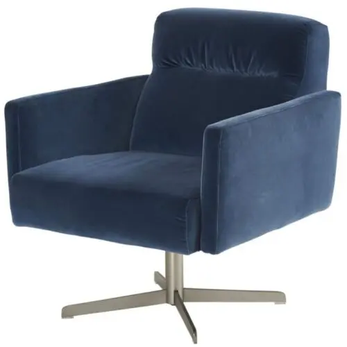 fauteuil Liverpool bleu Athezza. fauteuil pivotant bleu