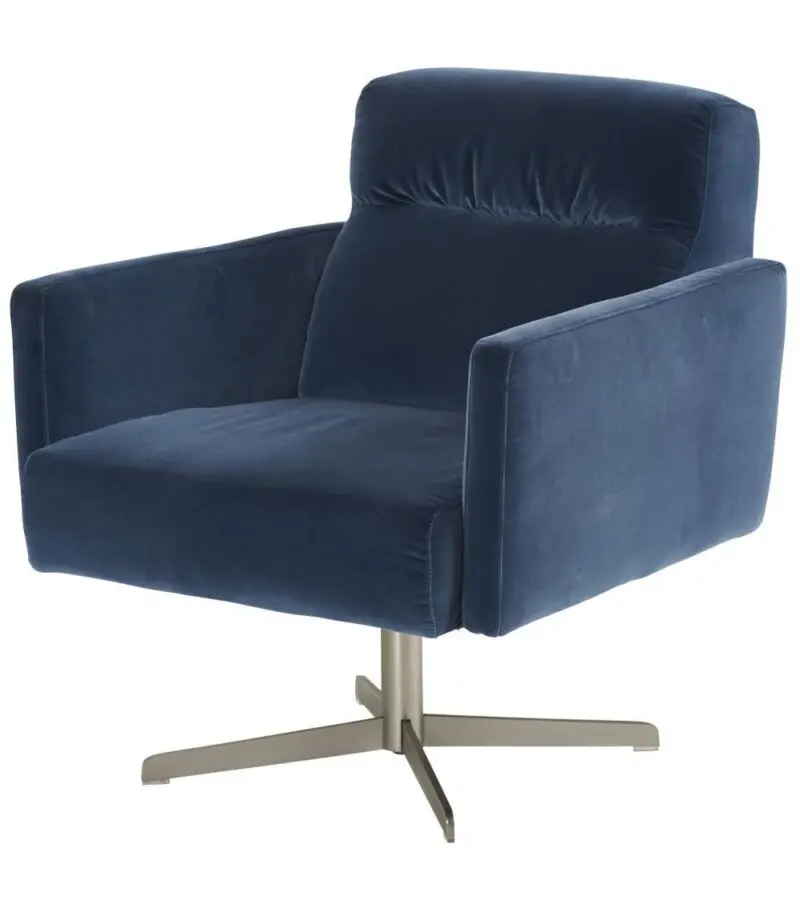 fauteuil Liverpool bleu Athezza. fauteuil pivotant bleu