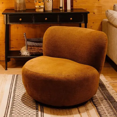 fauteuil pivotant Montana brun Athezza
