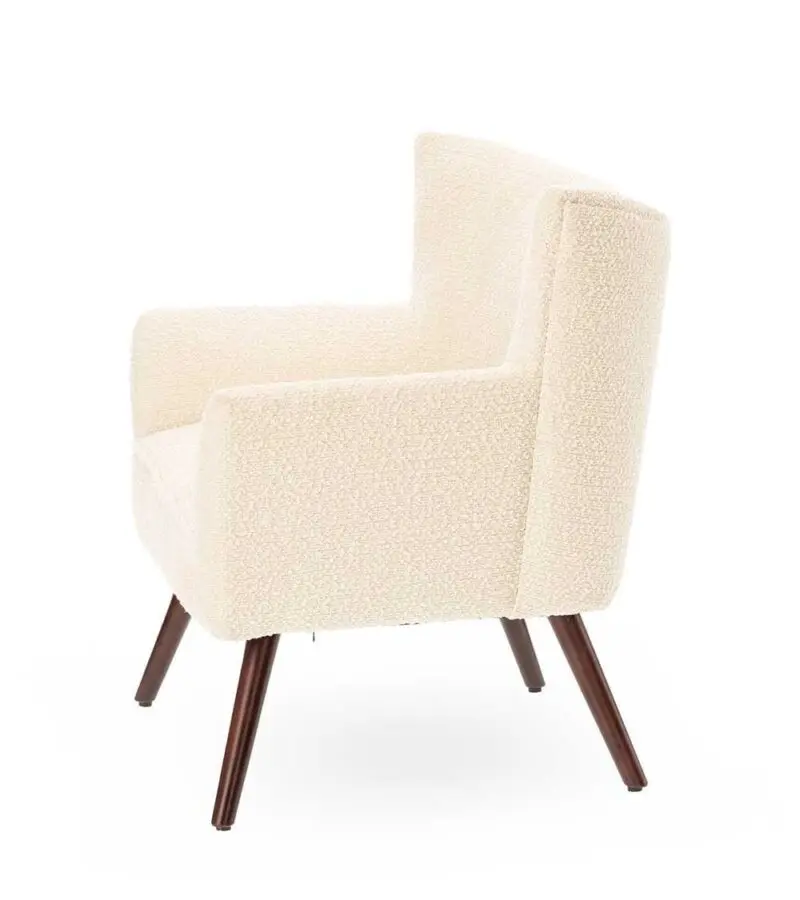 Fauteuil Wayne tissu bouclé beige Athezza Fauteuil Wayne tissu bouclé beige Athezza – Image 2